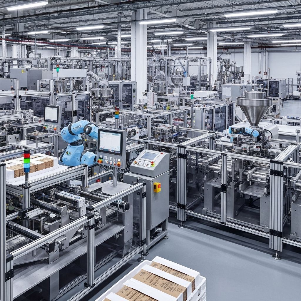 Modern packaging factory machinery